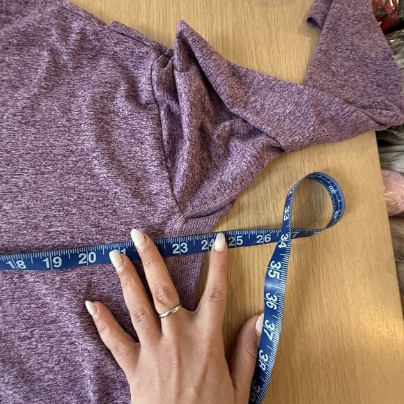 ATHLETA WomoUptempo II Hoodie Sweatshirt in Pinot Plum Heather Size Large 2419 - Picture 8 of 9